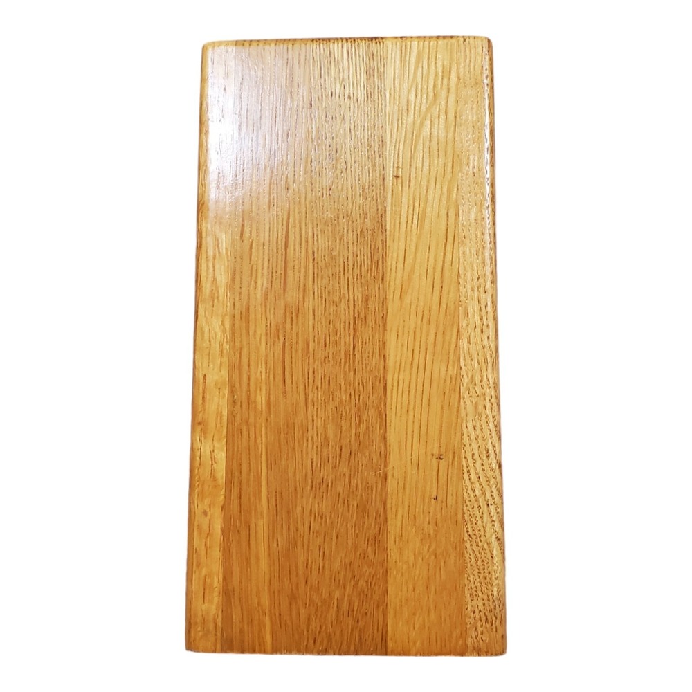 Cutco 10 Slot Knife Block Honey Oak Holds 9 Slot 1 Sharpener Hole Made in USA - Picture 3 of 7